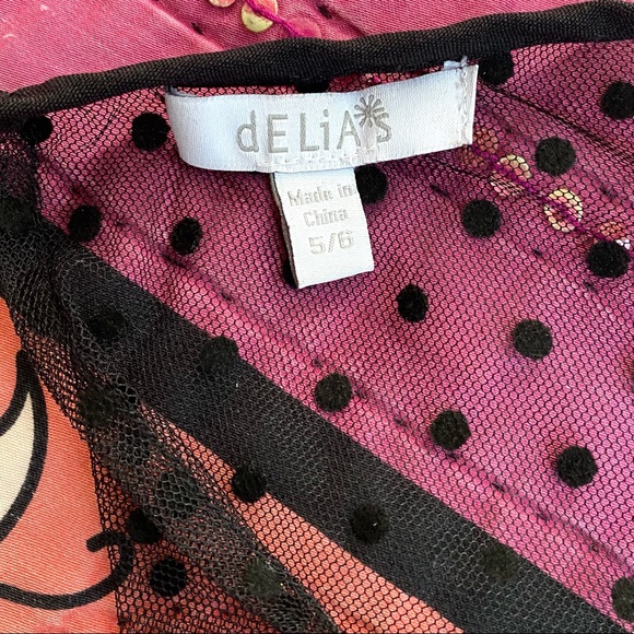 Vintage Y2K Delias Semi Formal Skater Dress w/ Polka Dot Mesh & Goth Vibes - Picture 10 of 10
